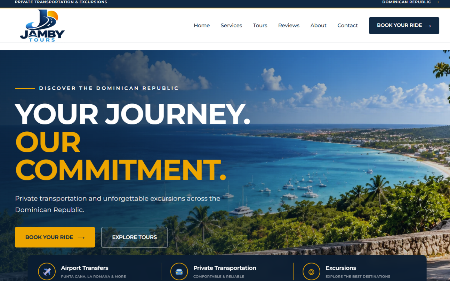 Página web de Jamby Tours
